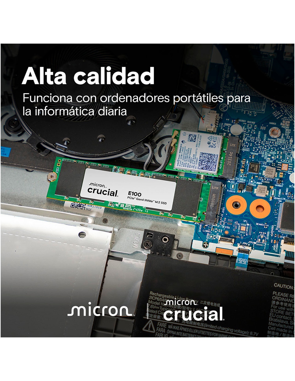 Unidad SSD Crucual capacidad 480 GB 4