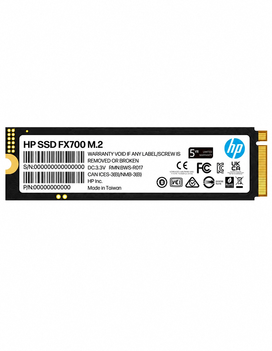 Unidad SSD capacidad 512 GB