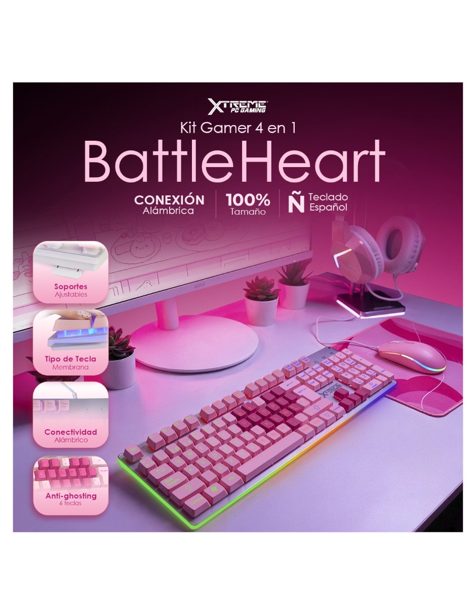 Mouse y teclado battle heart 5