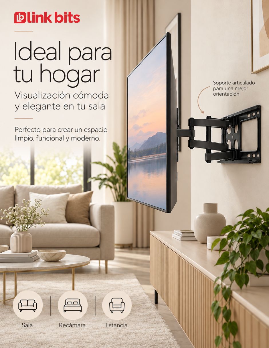 Soporte de techo para pantalla articulado 37 - 80 pulgadas 4