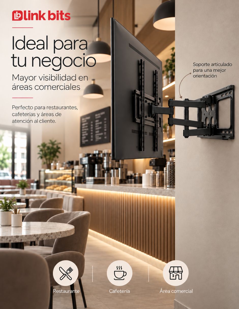 Soporte de techo para pantalla articulado 37 - 80 pulgadas 5