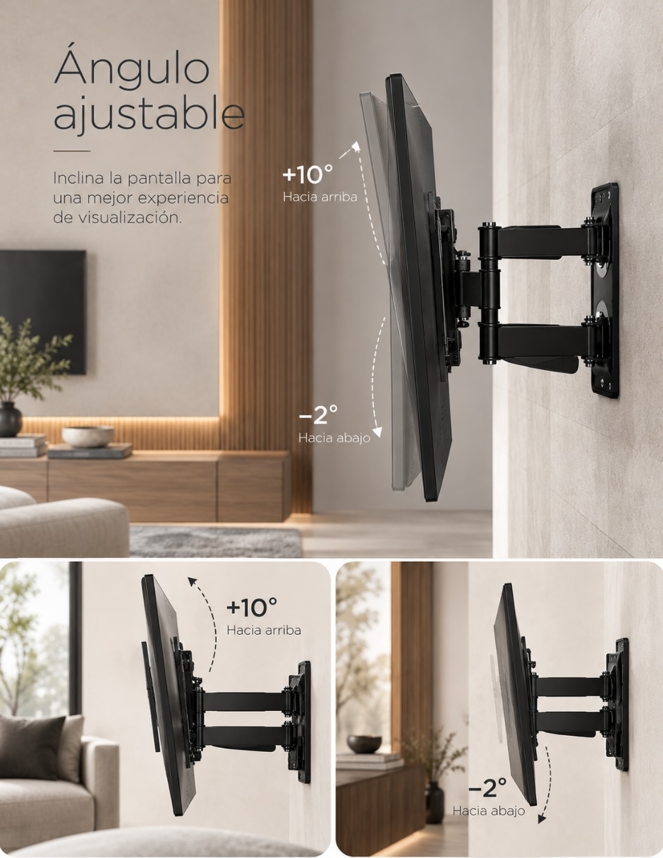 Soporte de pared para pantalla articulado 40 - 85 pulgadas 6