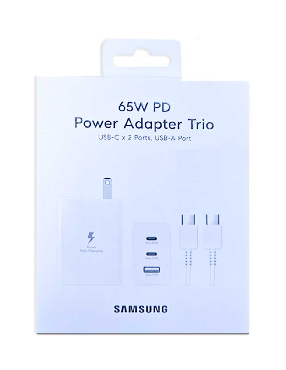 Adaptador de corriente USB tipo A + USB tipo C 65 W
