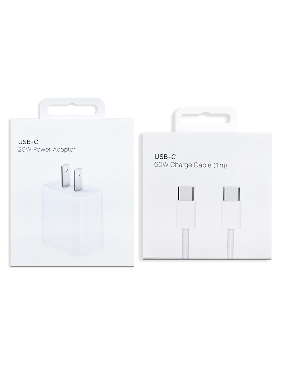 Adaptador de corriente 20w +cable c usb tipo c 20 w