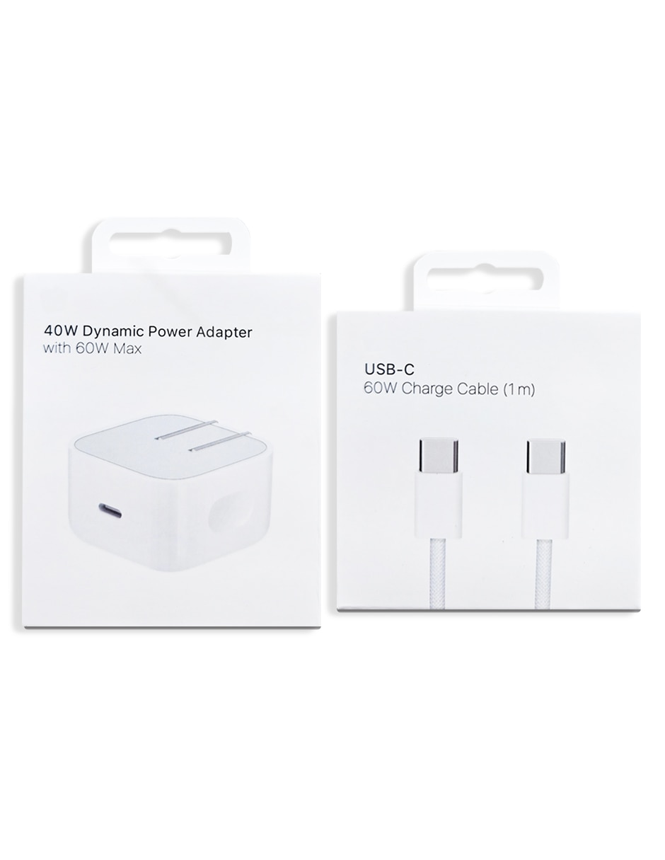 Adaptador de corriente 40w +cable c usb tipo c 40 w Adaptador de corriente 40w +cable c usb tipo c 40 w