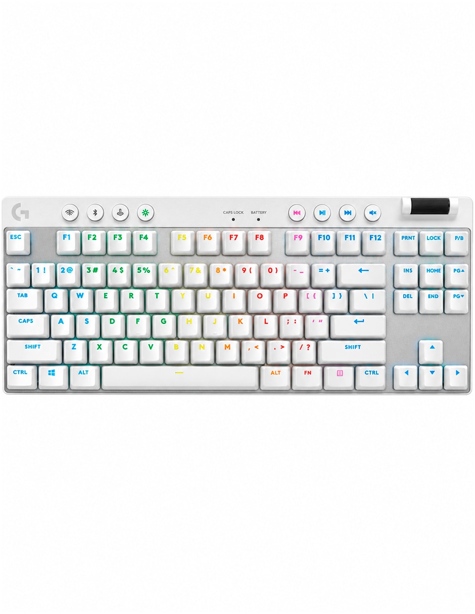Teclado gamer alámbrica e inalámbrica qwert inglés con interruptor táctiles (brown clear) g pro x tkl lightspeed