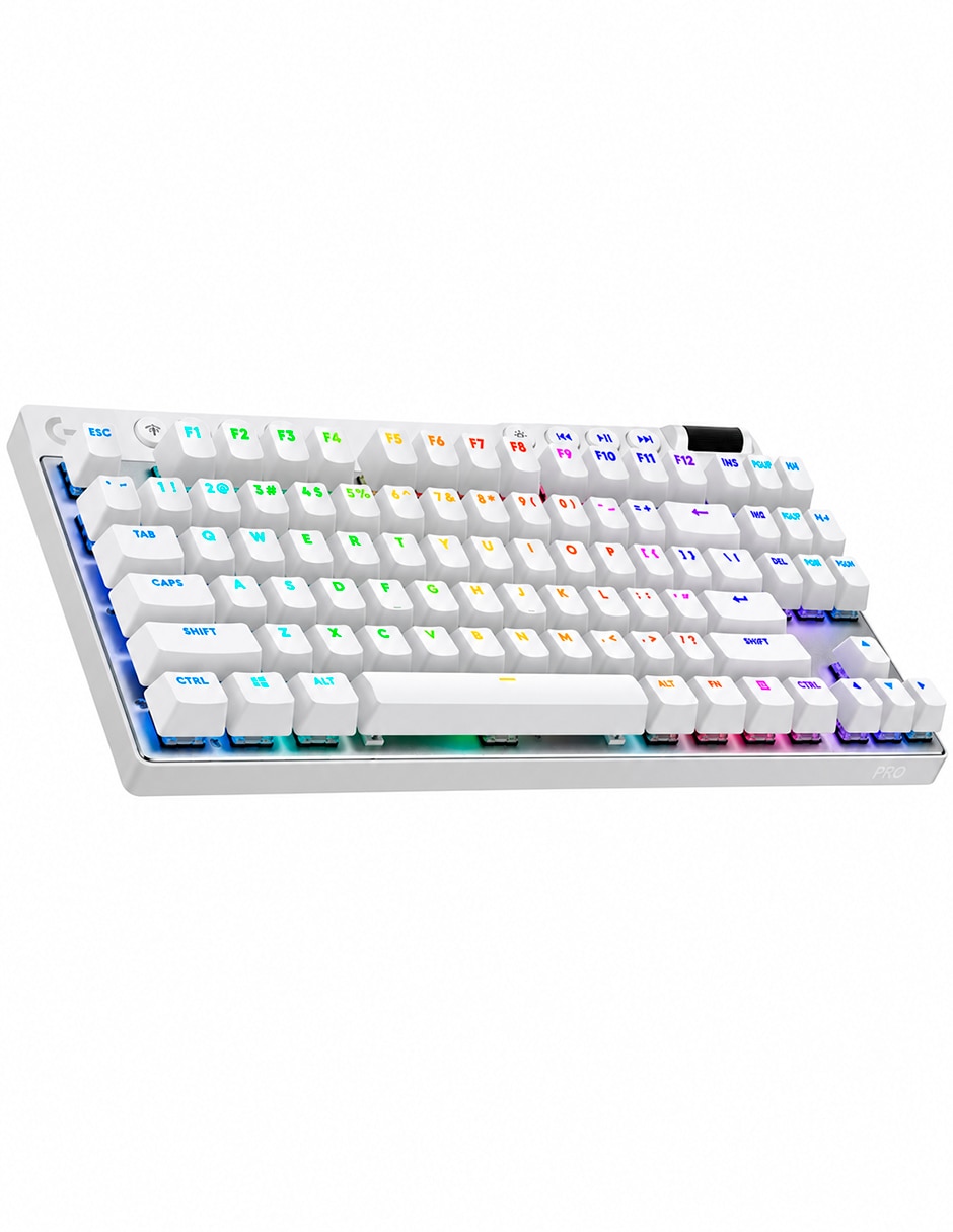 Teclado gamer alámbrica e inalámbrica qwert inglés con interruptor táctiles (brown clear) g pro x tkl lightspeed