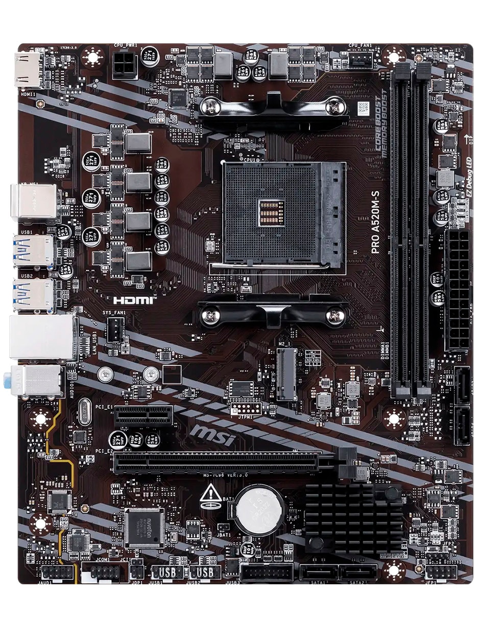 Tarjeta madre pro a520m-s compatible con procesador amd