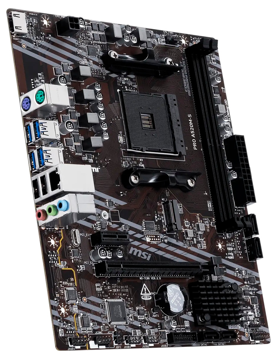 Tarjeta madre pro a520m-s compatible con procesador amd 5