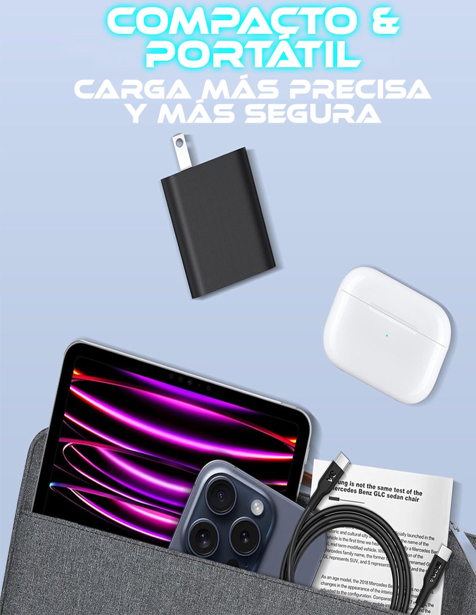 Cargador de pared sc-gan30wbk-c usb tipo c 30 w 5